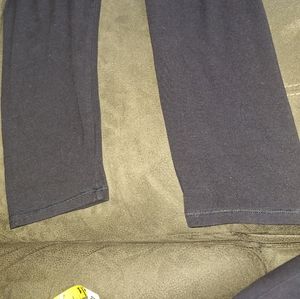 MIXIT NEW BLACK LEGGINGS- SIZE XL 25.5 INCH INSEAM, 19.5 x2 WAIST 57% cotton,